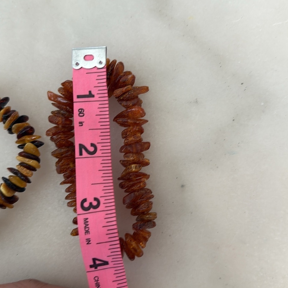 Baltic amber chip bead bracelet set of two - Picture 13 of 15